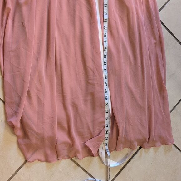 NWOT After Six Maxi Dress Desert Rose V Neck Chiffon Gown Size 0 - Picture 6 of 15